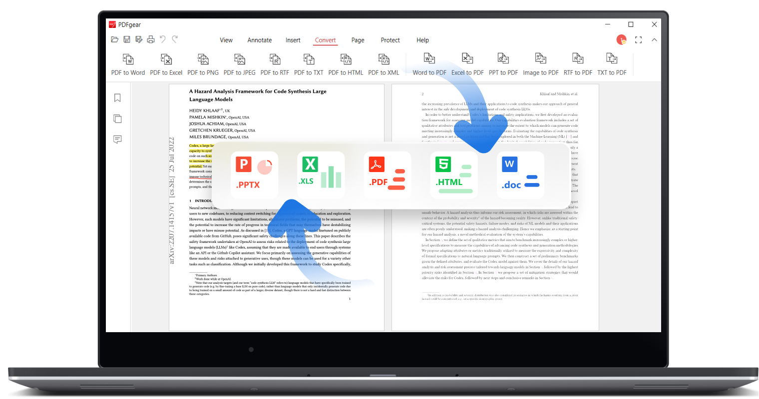 PDFgear Converti PDF